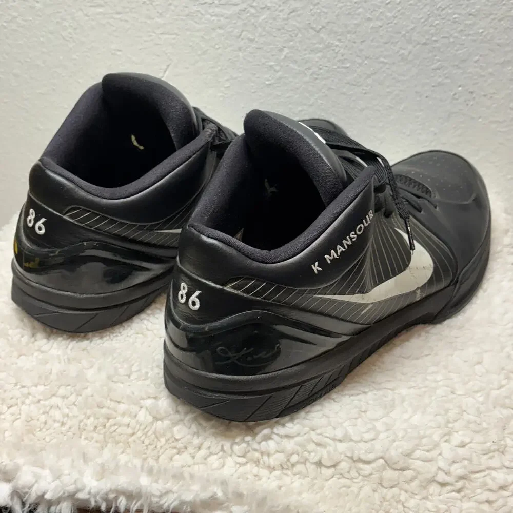 Nike Zoom Kobe 4 iD Mens 16 Black K Mansour 368655-991 Basketball Sneakers RARE